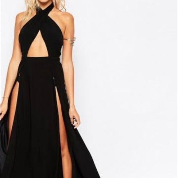 🛍️ Maxi Black Dress. Size- M - Picture 11 of 13